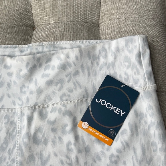 Jockey Stretch Jersey White Cheetah Leggings - Picture 1 of 4